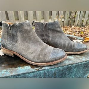 Kork Ease Womens Black/Gray Distressed Leather Boot Size 7M